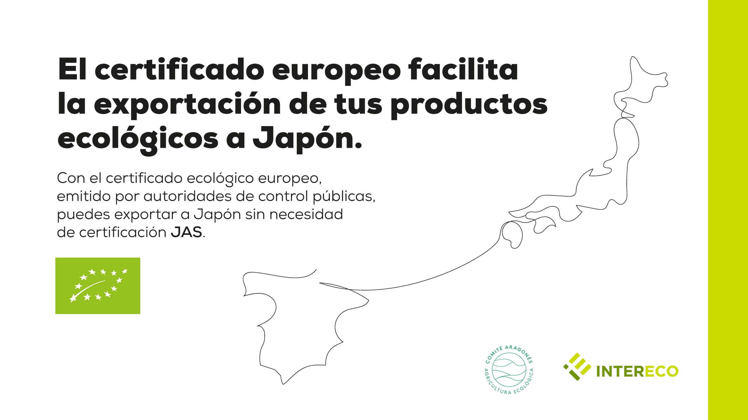 Los operadores ecológicos podrán exportar a Japón sin necesidad de certificación JAS gracias al Acuerdo de Equivalencia UE–Japón
