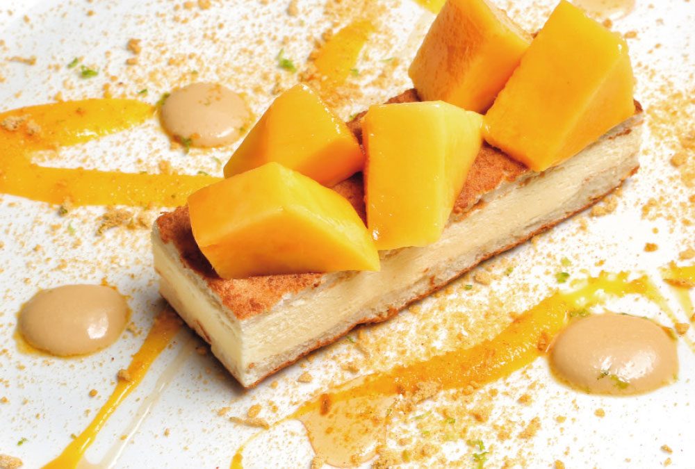 Pastel ruso de melocotón
